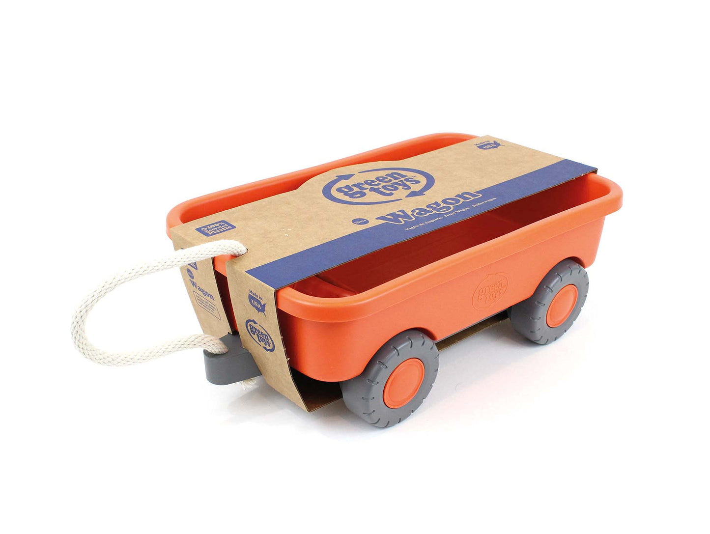 Orange - Pretend Play, Motor Skills, Kids Outdoor Toy Vehicle. No BPA, phthalates, PVC. Dishwasher Safe, Recycled Plastic, Made in USA.