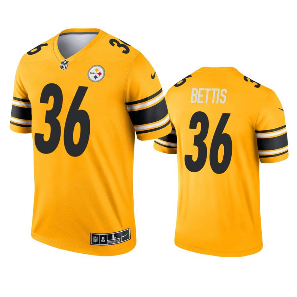Men's Pittsburgh Steelers Jerome Bettis Inverted Legend Jersey - Gold