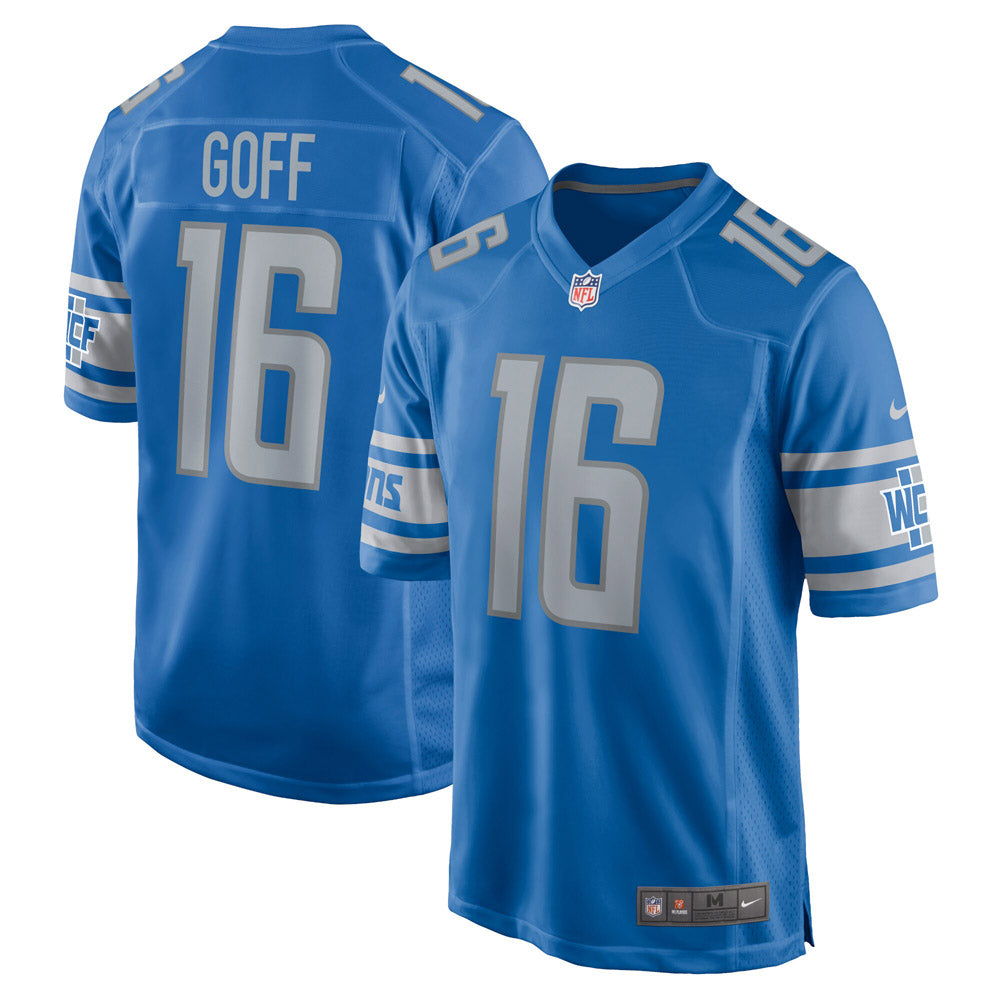 Youth Detroit Lions Jared Goff Game Jersey Blue